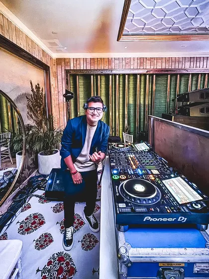 Kicking off the wedding season from a beautifully decorated DJ console. I'm ready for all the love, laughter, and dancing to come.