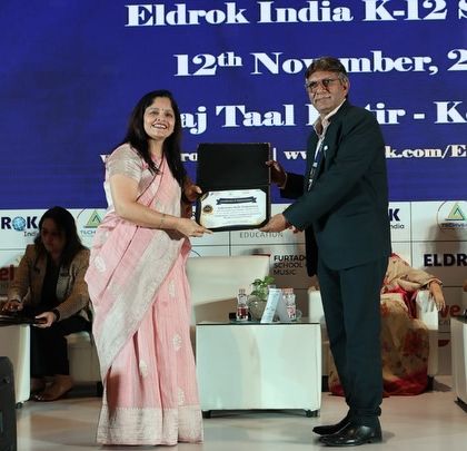 A moment of appreciation at the Eldrok Summit. Receiving this award reinforces my commitment to making performing arts an integral part of every child's learning journey.