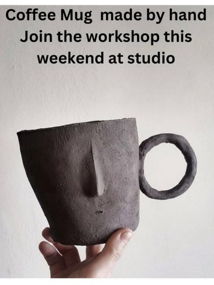 You can make your own quirky coffee mug in my weekend hand-building workshop. It's a fun way to enjoy the art of pottery.