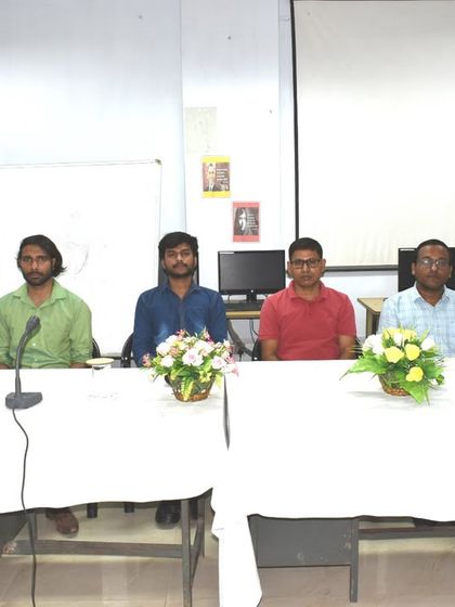 Our team of experts and mentors ready to kick off a workshop session. We bring industry knowledge and a passion for teaching to every school we partner with.