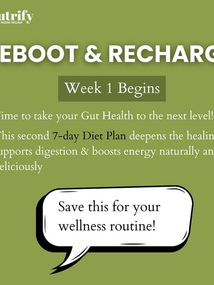 This image marks the beginning of a deeper dive into gut health. After the initial healing phase, this plan helps you reboot and recharge your system, supporting digestion and boosting energy naturally and deliciously.