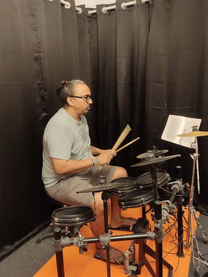We are honored to have Filmfare award winning VFX artist Prasad Sutar taking drum classes with us. Music is for everyone, and we love teaching students from all walks of life.