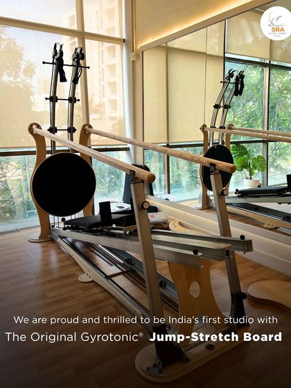 We are proud to be India's first studio with the original Gyrotonic Jump-Stretch Board. This revolutionary apparatus is designed to improve full-body coordination and strength in a low-impact way.