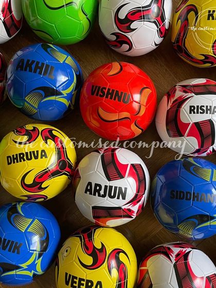 Celebrate your little one's touchdowns and goals with a personalized football. We can add their name to footballs of various colors, making it a fantastic gift for any young sports fan.