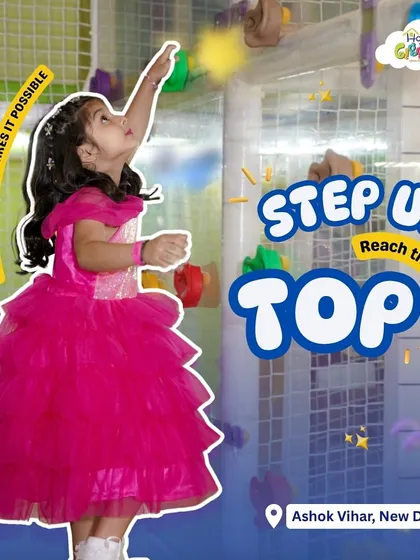 Step up and reach the top! Our play area includes fun and challenging climbing walls that help kids build confidence and strength while having a blast.