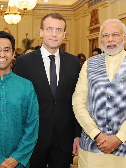It was a profound honor to perform for the Honorable Prime Minister of India, Shri Narendra Modi, and the President of France, Mr. Emmanuel Macron. This performance was a highlight of my career, bridging cultures through music.