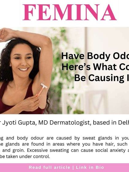 Body odour is a medical issue linked to sweat glands, and it can cause social anxiety. I provide dermatological solutions that go beyond temporary fixes to address the root cause of excessive sweating and odour.