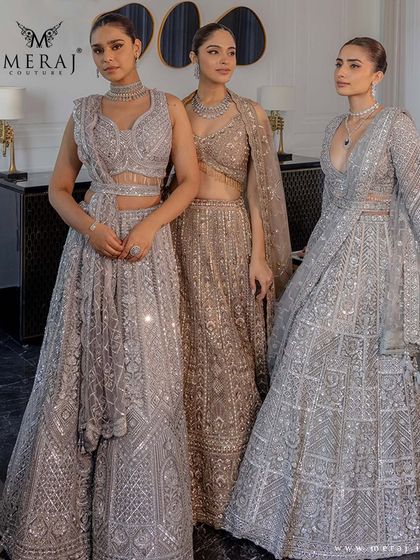 Meraj Couture - Luxury Occasion Wear Gilded & Golden Lehengas photo 3