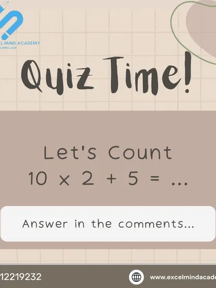 Quiz Time. A fun and simple math problem to engage our audience and test their calculation skills.