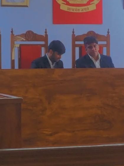 In the moot court room at Manipal University, Jaipur, preparing for my interactive session with the law students.