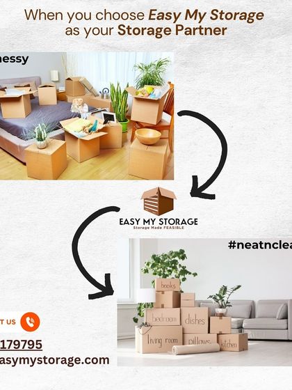 Go from messy to neat and clean when you choose us as your storage partner. We help you organize your belongings, transforming a chaotic pile of boxes into a tidy, manageable stack.