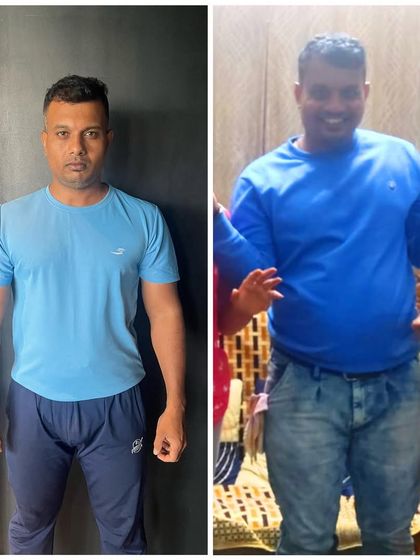 Dropping 15kg in just three months is an incredible achievement. This client's dedication, combined with a solid plan from trainer Gagan, made it happen.