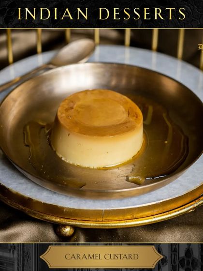 Our Caramel Custard is a simple, elegant dessert. It's a smooth, baked custard with a layer of soft caramel on top, a timeless favorite.