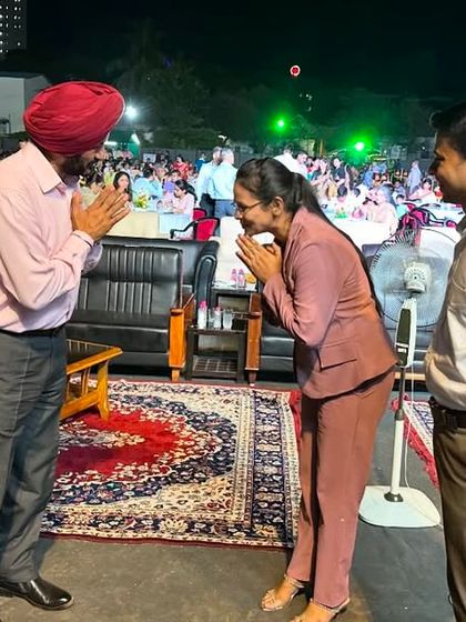 Sharing a moment of mutual respect with Lt. Gen. H. S. Kahlon. Performing for our soldiers and their leaders is a deeply fulfilling experience.