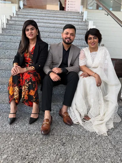 A candid moment with colleagues at Dermacon 2025. The friendships and collaborations formed at these conferences are just as important as the lectures.