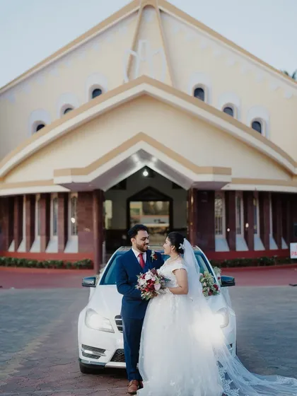 A beautiful moment captured for the newlyweds outside the church. While I host the reception, I cherish being part of the entire wedding day, celebrating their promise of forever.