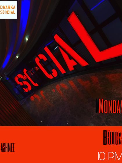 A poster for a "Monday Blues" night. Who says you can't party on a Monday?