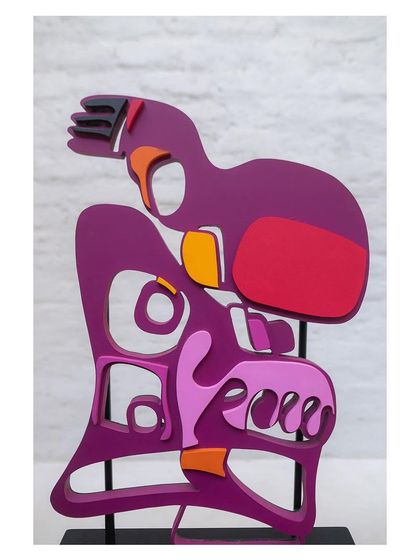 The 'Kaleidochaos' backrest module displayed as a standalone sculpture, emphasizing that each component is a work of art in its own right.