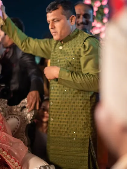 The bride's entry, a beautiful moment as she first sees her groom.