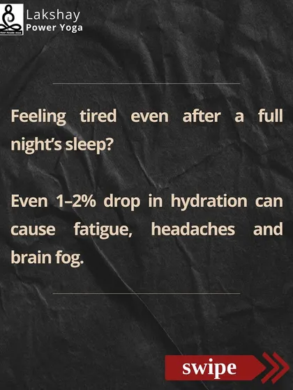Explaining how even a 1-2% drop in hydration can cause fatigue, headaches, and brain fog.