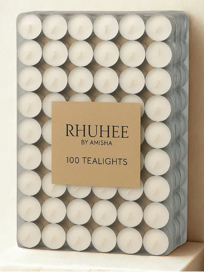 Our pack of 100 tea lights is a must-have for every home. Keep them on hand for festivals, parties, or just a quiet evening in.