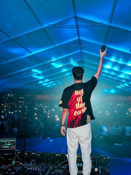 Taking a video of the massive crowd at Sargam '23. I love capturing these moments.