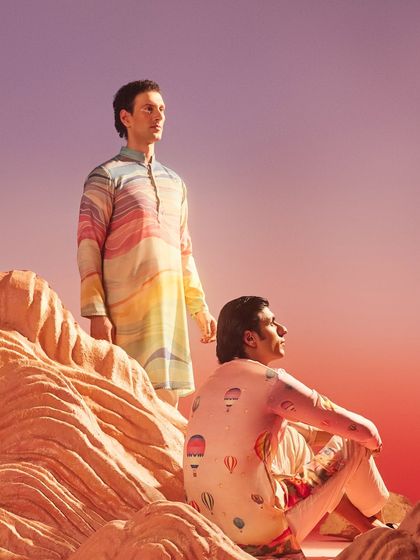 This collection represents the full scope of my menswear styling. It includes everything from intricately embroidered sherwanis and modern printed kurtas to sharply tailored indo-western looks, ensuring every man is impeccably dressed for any celebration.