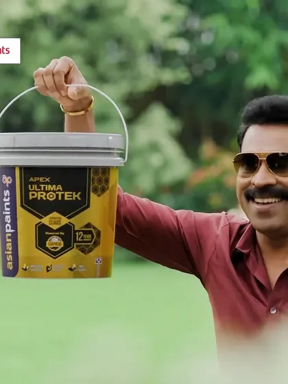 Actor Chemban Vinod showcasing the product in the popular Asian Paints ad.