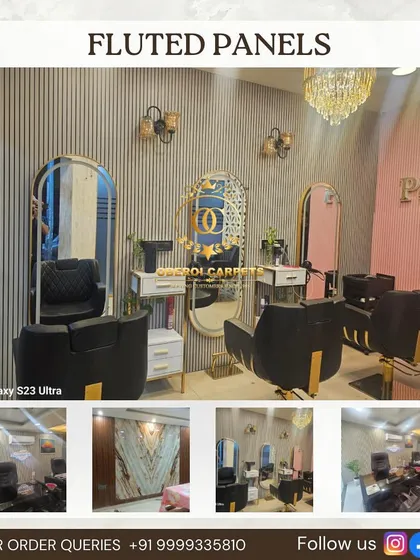 We don't just work on homes; we transform commercial spaces too. This salon was given a chic and modern update using our versatile fluted panels, creating a professional and welcoming atmosphere for clients. Our panels are durable enough for high-traffic areas.