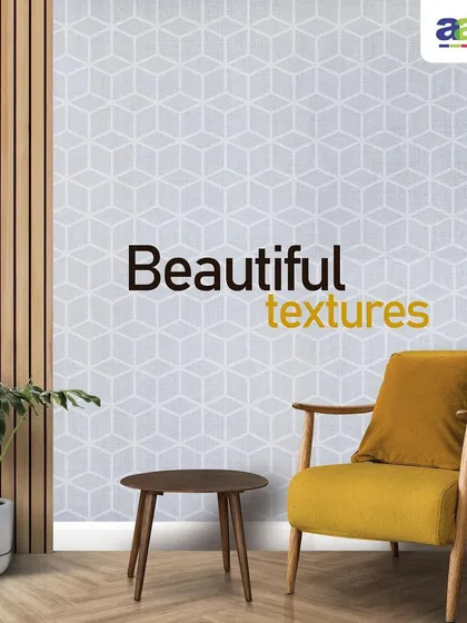 This wall features a subtle geometric texture, adding depth and character to the room without overwhelming the space. We offer a variety of beautiful textures that can turn a plain wall into a design statement.