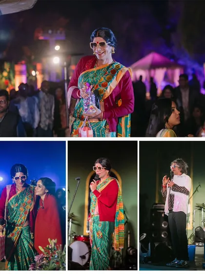 Entertainment is key to a memorable event. I brought in celebrity comedian Sunil Grover to add a dose of laughter to this Mehndi night, ensuring guests were entertained throughout the evening.