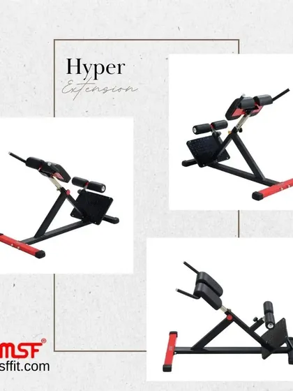 A collage of our Hyper Extension bench from different angles.