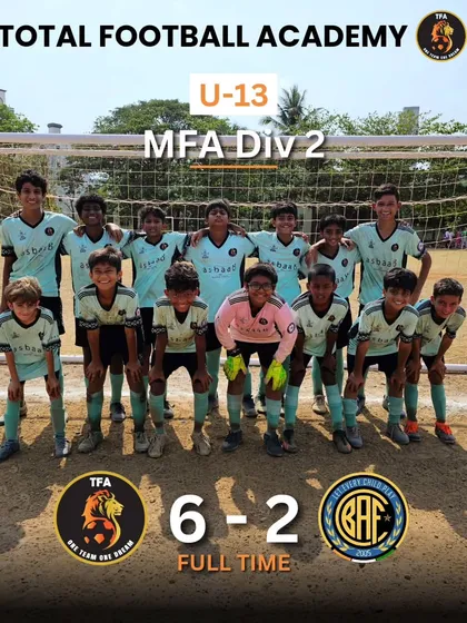 An extraordinary 6-2 win for our U13 team against Black Ants FC.
