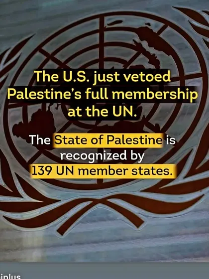 The United States' veto of Palestine's full UN membership, despite recognition by 139 member states, is a significant moment in international law and diplomacy.