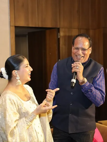 A candid moment of laughter with a guest. My goal is to build a genuine rapport with the family and friends of the couple.