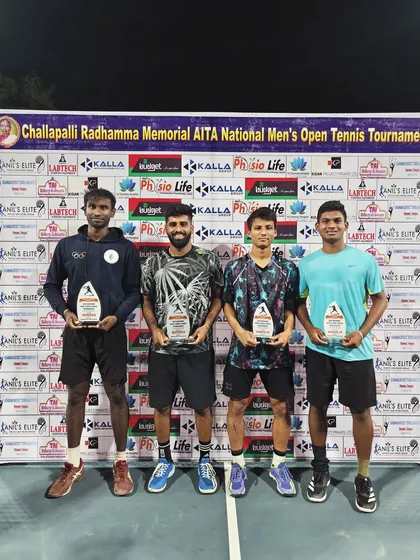 The four finalists of the doubles event. We are proud to have our players competing for the title.