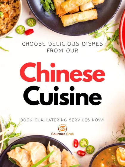 My expansive catering menu includes a variety of sumptuous Chinese dishes. From noodles and fried rice to flavorful gravies, you can choose your favorites for your event.