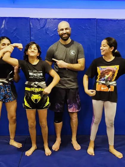 I'm so proud of these fierce young ladies. They show up and train hard in a room that's mostly boys, and their dedication is inspiring. This is what earning your stripes and building confidence looks like.