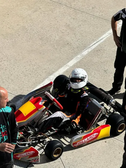 An overhead shot of our driver in the pit lane at the CKCV championship in Spain.