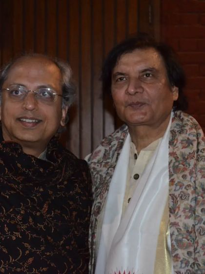 With my dear friend and an amazing tabla maestro, Pandit Yogesh Samsi bhai, at the Guru ML Koser festival in Delhi.