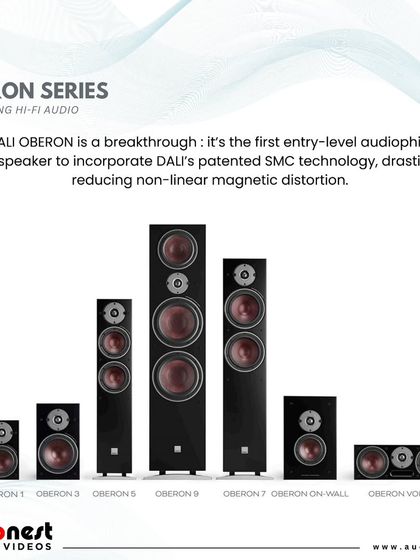 The Dali Oberon series offers a complete family of speakers to build a customized system. From floorstanders to on-wall and center channel speakers, we can mix and match to create the perfect setup for your room and budget.