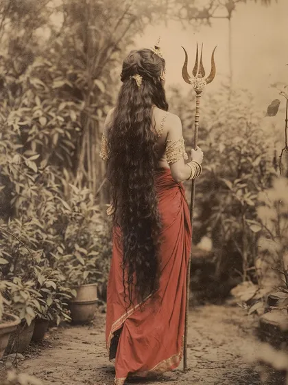 The final image from this series, showing the goddess from behind as she walks into nature. It symbolizes a return to our own inner strength.