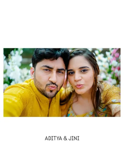 A fun selfie moment captured during the Haldi festivities. It's these spontaneous, real moments that make the best memories.