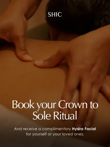 For the ultimate indulgence, book the Crown to Sole Ritual. This full-body ceremony is perfect for pre-wedding preparation or whenever you need a complete reset.