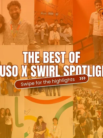 A graphic celebrating the highlights from our collaboration with the Museum of Solutions for the Swirl Spotlight event. We are so proud of every performer.