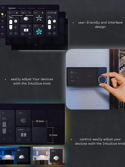 The Source 7 controller is designed for everyone. Its user friendly interface features large, clear icons and an intuitive knob, making it easy to adjust devices, control scenes, and manage your environment with precision.