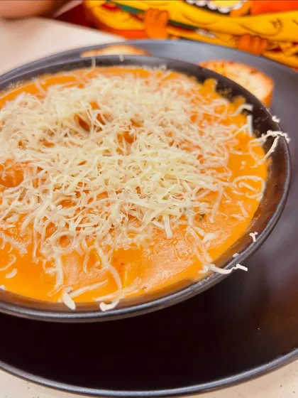 A bowl of my Pink Sauce Pasta, loaded with cheese. It's the perfect comfort food for any pasta lover.