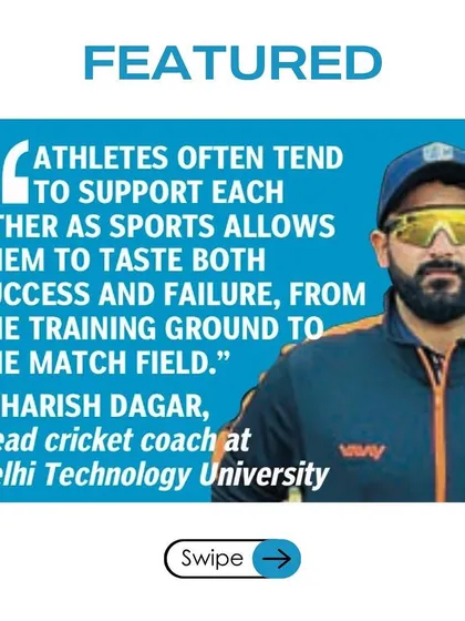 A quote from my article on sportsmanship. Athletes support each other because they understand both success and failure.