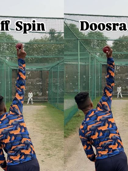 A visual comparison of the arm position at release for an off-spin versus a doosra. Small changes in the action create completely different outcomes.