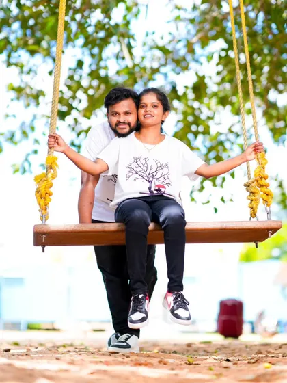 A playful moment on the swing. We capture both posed and candid shots to show the fun you had during your shoot.